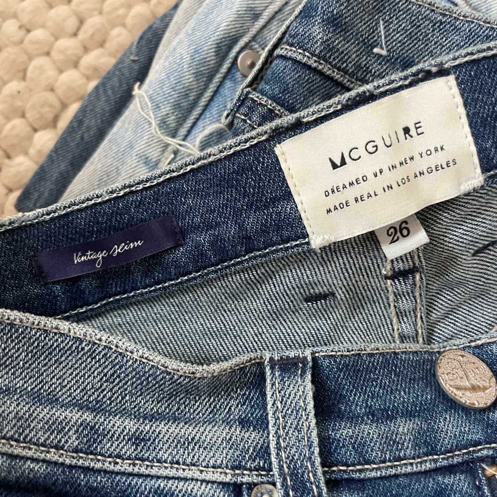 McGuire Denim Blue Skinny Jeans with Classic Indigo Wash